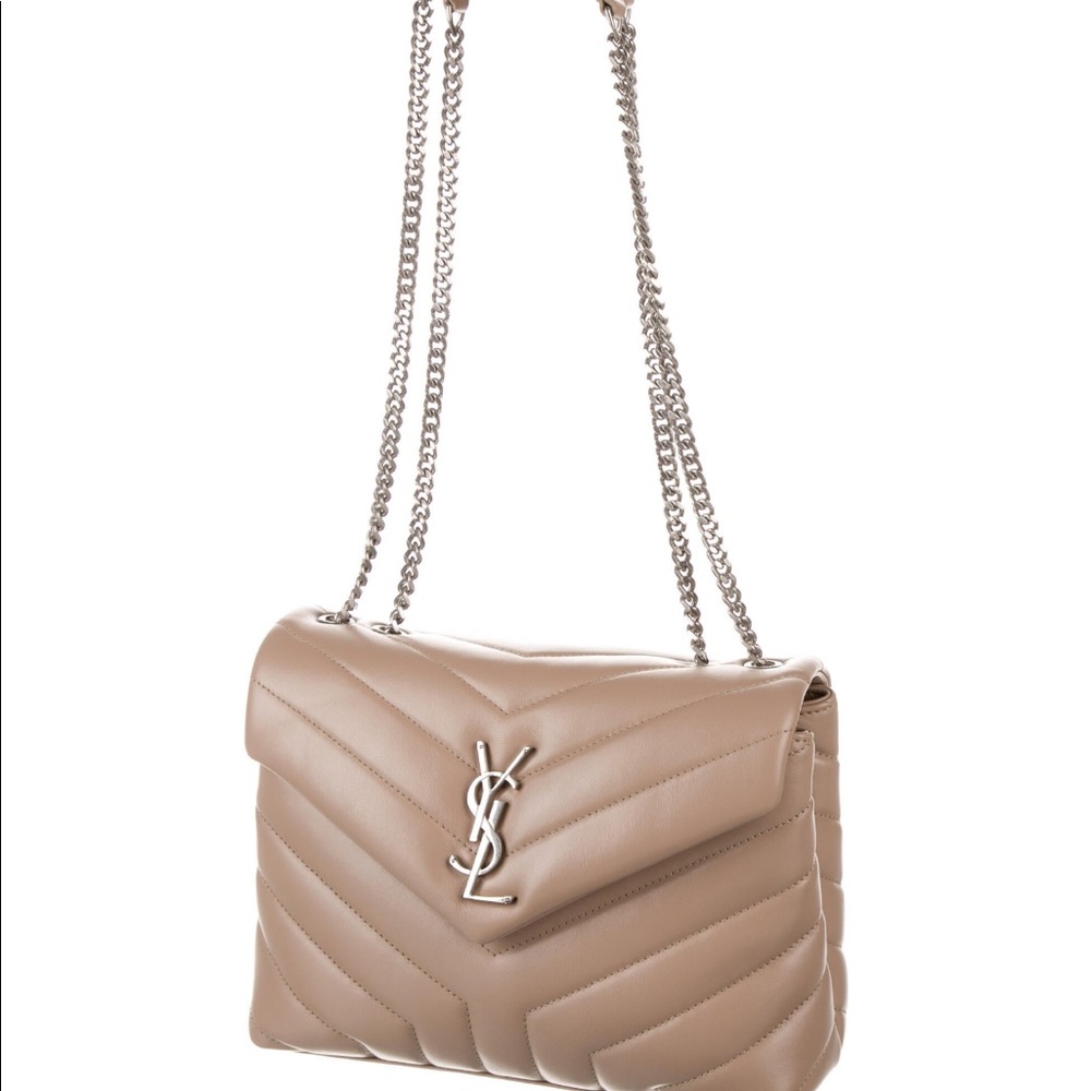 YSL Saint Laurent Loulou beige small size new